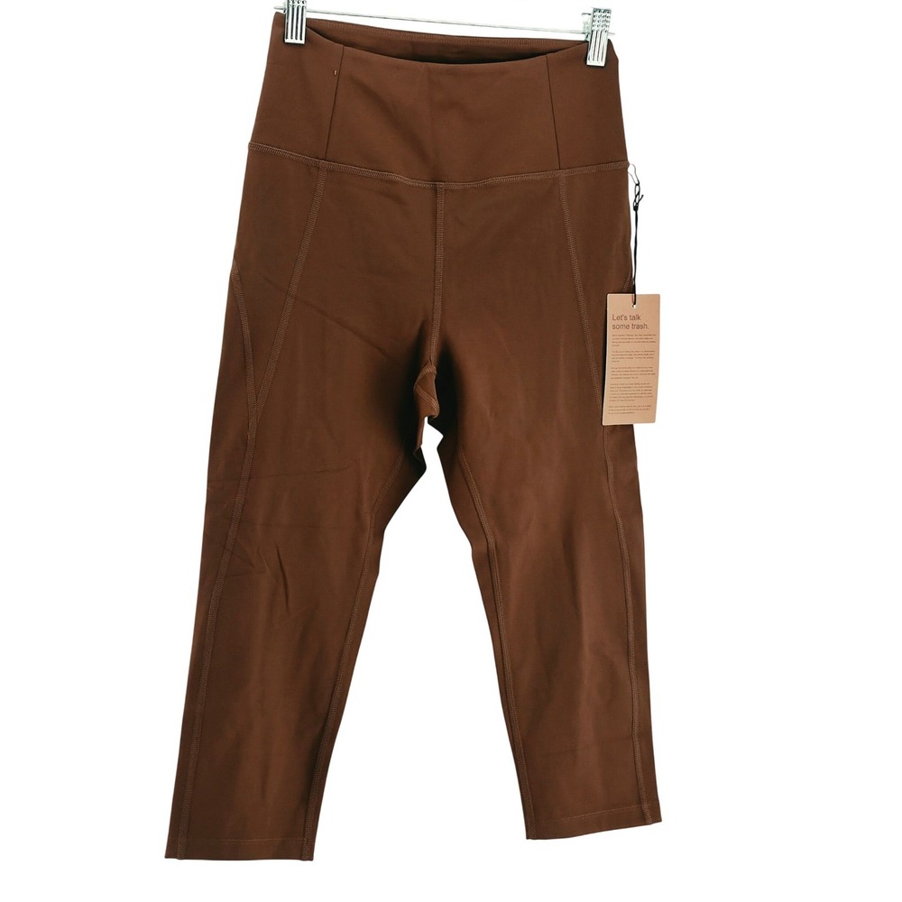 Girlfriend Collective Compressive Leggings Womens M Brown High Rise Sustainable